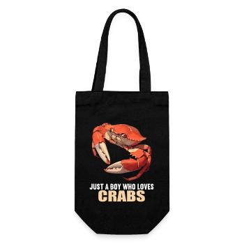 Krabbe Krabben - Geschenkbeutel für Flaschen - Schwarz - Vorne