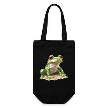 Frog Frogs - Gift Bag for Bottles - black - Front
