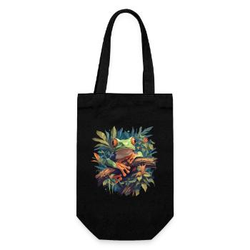 Frog Frogs - Gift Bag for Bottles - black - Front