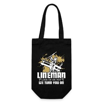Lineman Turn You On - Gift Bag for Bottles - black - Front