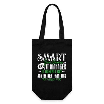 IT Manager Smart Good Looking IT Manager - Gift Bag for Bottles - black - Front