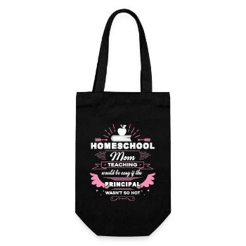 Homeschool Mom Teaching Would Be Easy - Gift Bag for Bottles - black - Front