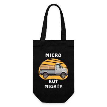 MICRO BUT MIGHTY - Gift Bag for Bottles - black - Front
