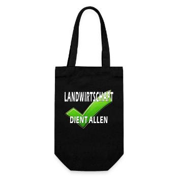 AGRICULTURE SERVES EVERYONE - Gift Bag for Bottles - black - Front