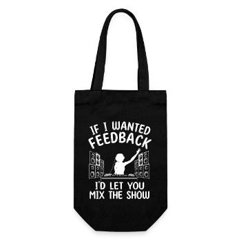 Wenn ich Feedback Sound Engineer wollte - Geschenkbeutel für Flaschen - Schwarz - Vorne