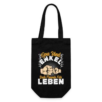 OPA UND ENKEL BESTE FREUNDE FÜRS LEBEN Opi - Geschenkbeutel für Flaschen - Schwarz - Vorne