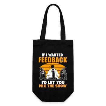 Wenn ich Feedback Sound Engineer wollte - Geschenkbeutel für Flaschen - Schwarz - Vorne