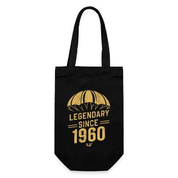 Legendary Since 1960 - Skydiver Birthday Vintage - Gift Bag for Bottles - black - Front