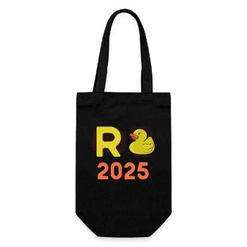 Duck Pension 2025 Pension Retirement Grandpa Grandma Pensioner - Gift Bag for Bottles - black - Front
