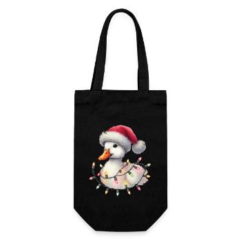 Chapeau de fées de Noël canard drôle - Sac à bouteille - noir - Devant