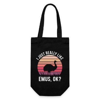 Emu Saying Australia Emus Funny Emu Gift - Gift Bag for Bottles - black - Front