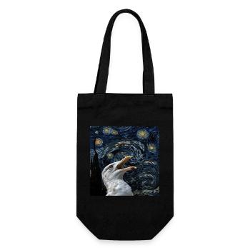 Möwe - Geschenkbeutel für Flaschen - Schwarz - Vorne