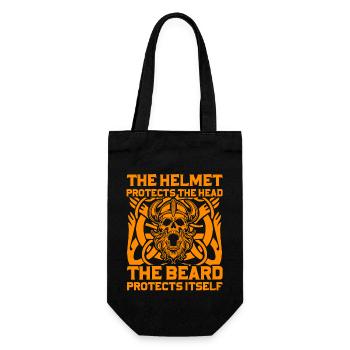 Le casque protège la tête, la barbe la protège - Sac à bouteille - noir - Devant