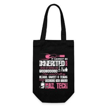 Forever The Title Nail Technician - Gift Bag for Bottles - black - Front