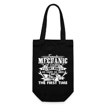 Mechanic Proud Female Mechanic - Gift Bag for Bottles - black - Front