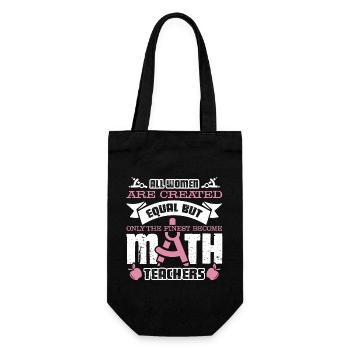 Finest Women Become Math Teachers - Gift Bag for Bottles - black - Front
