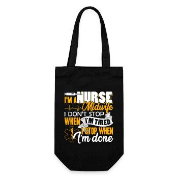 Nurse Midwife I am A Nurse Midwife - Gift Bag for Bottles - black - Front