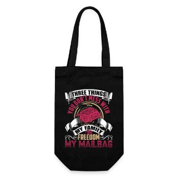 Mail Carrier Don't Mess With My Mailbag - Gift Bag for Bottles - black - Front