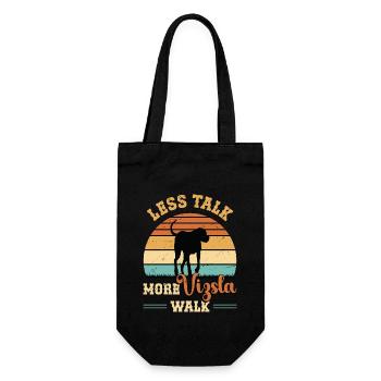 Vizsla Less Talk More Vizsla Walk Animal Lover - Geschenkbeutel für Flaschen - Schwarz - Vorne