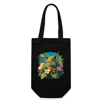 Frog Frogs - Gift Bag for Bottles - black - Front