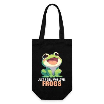 Frosch Frösche - Geschenkbeutel für Flaschen - Schwarz - Vorne