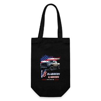 US Pick Up V8 Auto -Blubbern und Grinsen-Pick Up - Geschenkbeutel für Flaschen - Schwarz - Vorne