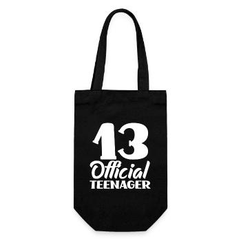 13 Official Teenage Birthday - Gift Bag for Bottles - black - Front