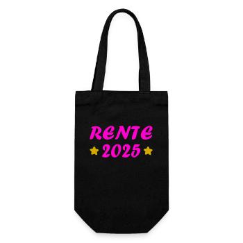 Pension 2025 Gift Pension 2025 Retirement Grandpa Grandma - Gift Bag for Bottles - black - Front