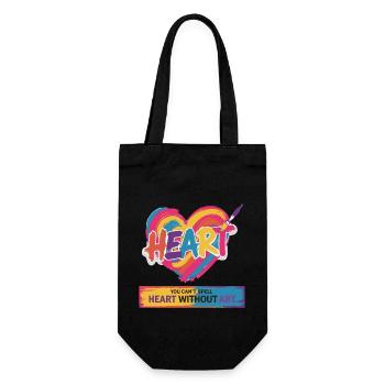 YOU CAN T SPELL HEART - Gift Bag for Bottles - black - Front