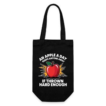 An Apple A day keeps everyone away - Gift Bag for Bottles - black - Front