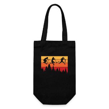 Adventurous scooter silhouette in - Gift Bag for Bottles - black - Front