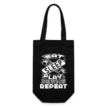 Drummer Eat Sleep Play Drums - Gift Bag for Bottles - black - Front