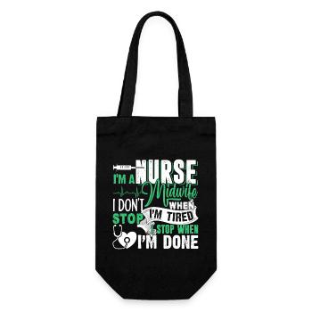 Nurse Midwife I am A Nurse Midwife - Gift Bag for Bottles - black - Front