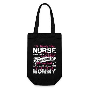 Nurse Midwife Nurse Midwife Mommy - Gift Bag for Bottles - black - Front
