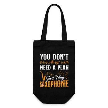 Saxophones You Don't Always Need A - Gift Bag for Bottles - black - Front