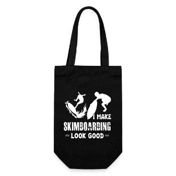 I Make Skimboarding Look Good - Gift Bag for Bottles - black - Front