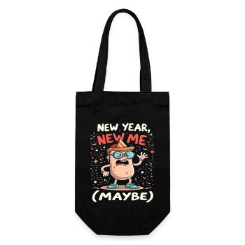 New Year New Me Maybe - Gift Bag for Bottles - black - Front