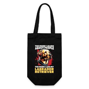 Labrador Retriever The More I Learn Labrador Dog - Gift Bag for Bottles - black - Front