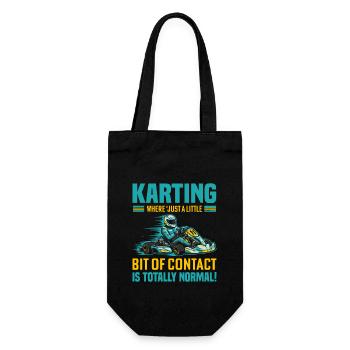 Kartsport: Wo "nur ein bisschen Kontakt" ist - Geschenkbeutel für Flaschen - Schwarz - Vorne