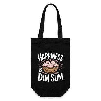 Dim-sum-liebhaber Chinesischer Küche Und Knödel - Geschenkbeutel für Flaschen - Schwarz - Vorne