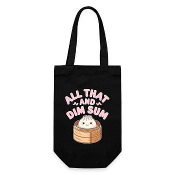 Dim sum lovers of Chinese cuisine and dumplings - Gift Bag for Bottles - black - Front