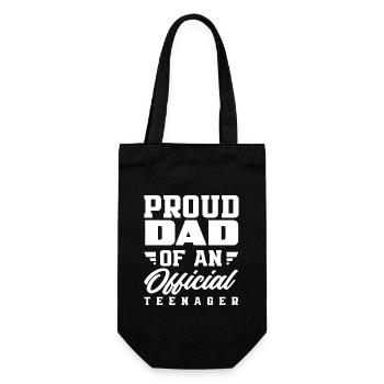 Proud dad of an official teenager 13. - Gift Bag for Bottles - black - Front