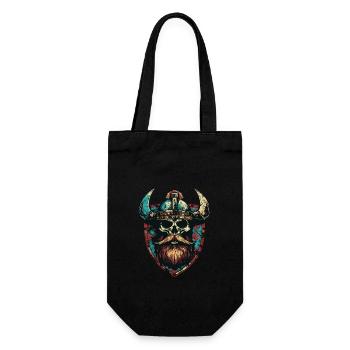 Viking Skull Crest - Gift Bag for Bottles - black - Front
