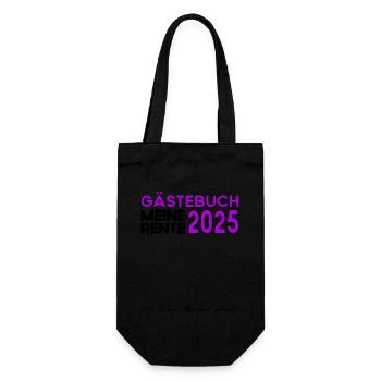 Pension 2025 Guestbook Pension Retirement Grandma Grandpa - Gift Bag for Bottles - black - Front