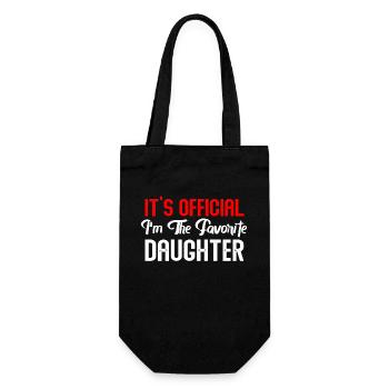 C'est officiel, je suis la fille préférée - Sac à bouteille - noir - Devant