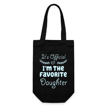 C'est officiel, je suis la fille préférée - Sac à bouteille - noir - Devant