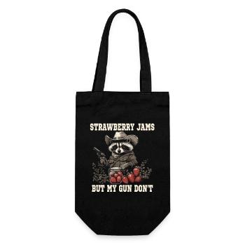 Strawberry Jams But My Gun Don't Funnier - Gift Bag for Bottles - black - Front