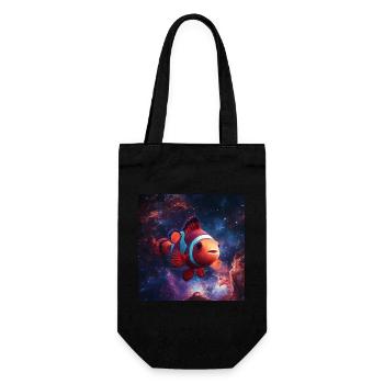 Clownfisch - Geschenkbeutel für Flaschen - Schwarz - Vorne