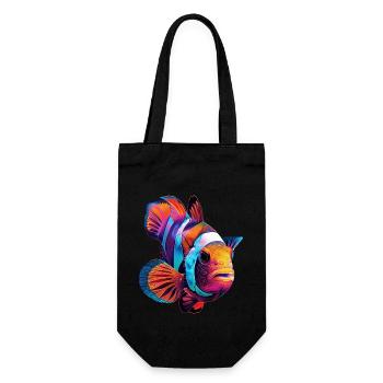 Clownfisch - Geschenkbeutel für Flaschen - Schwarz - Vorne