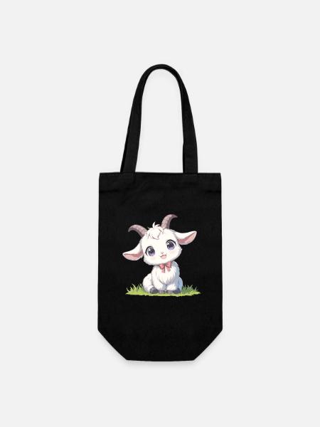 Ziegen Ziege - Geschenkbeutel für Flaschen - Schwarz